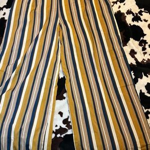 Striped Wide-Leg Pants